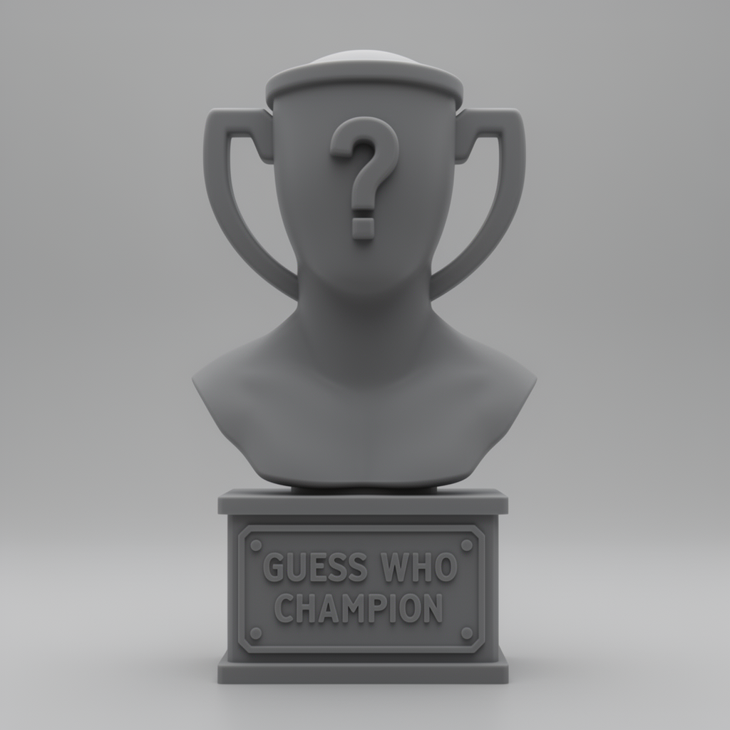 Guess Who Trophy Bust free 3D printable STL