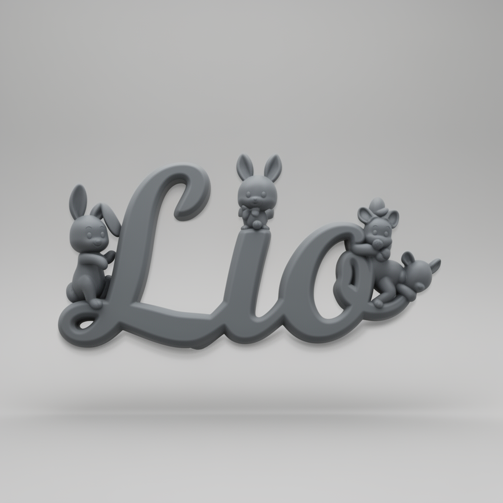 Lio Name Wall Art free 3D printable STL