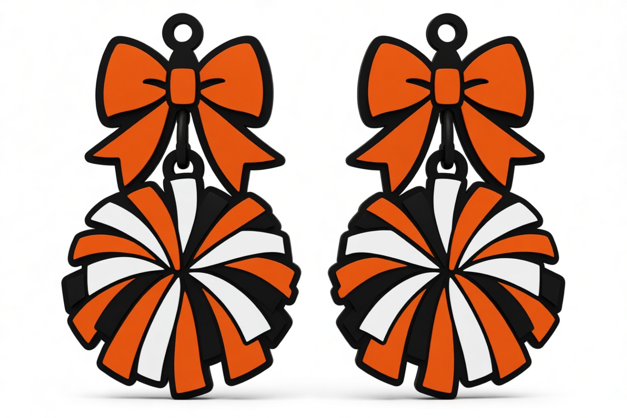 Cheerleading Pom-Pom Earrings free 3D printable STL