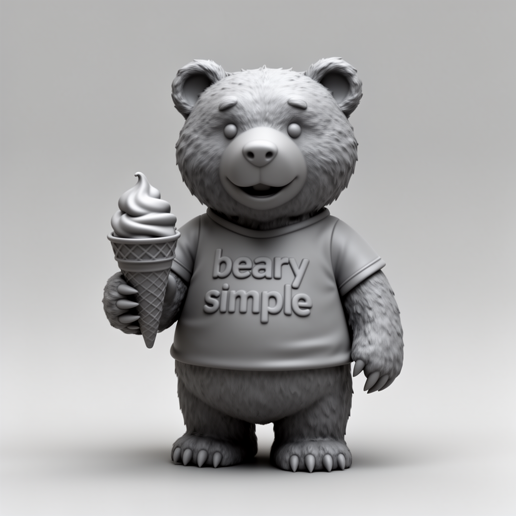 Beary Simple Bear Figurine free 3D printable STL