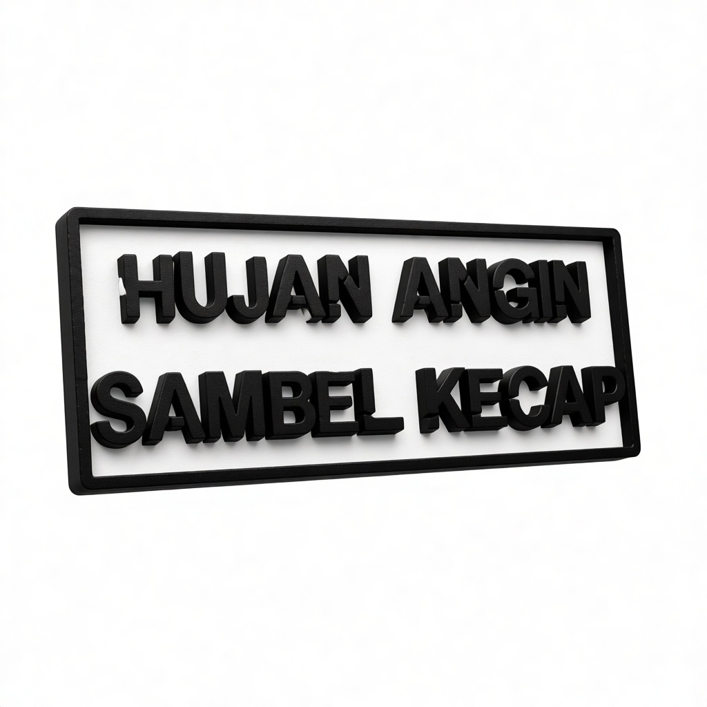 Hujan Angin Sambel Kecap Sign free 3D printable STL