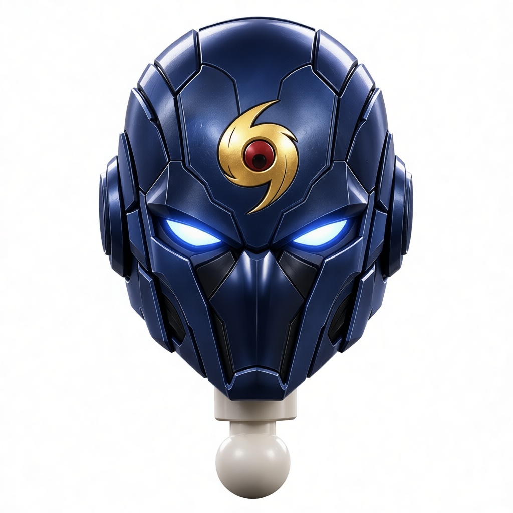 Cyclone Blue Robot Head free 3D printable STL