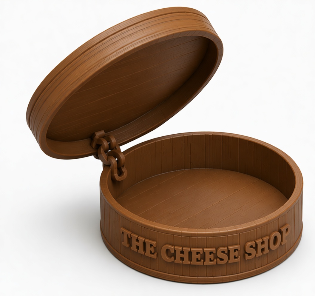 Cheese Shop Container Model free 3D printable STL