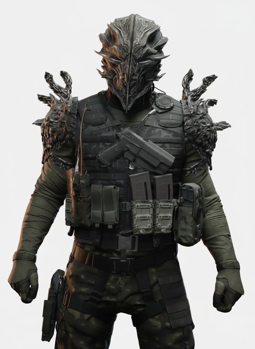 Futuristic Warrior Model free 3D printable STL
