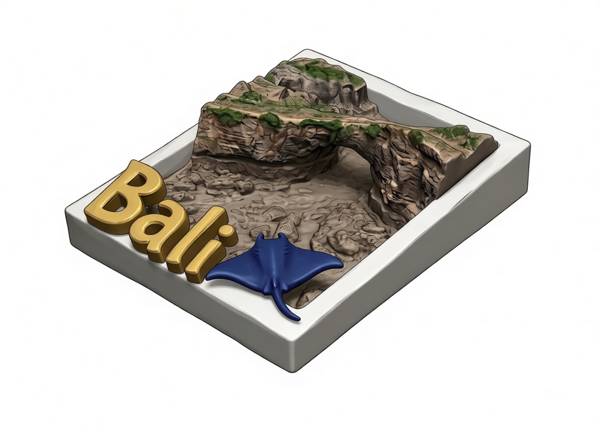 Bali Sunset Beach Diorama free 3D printable STL