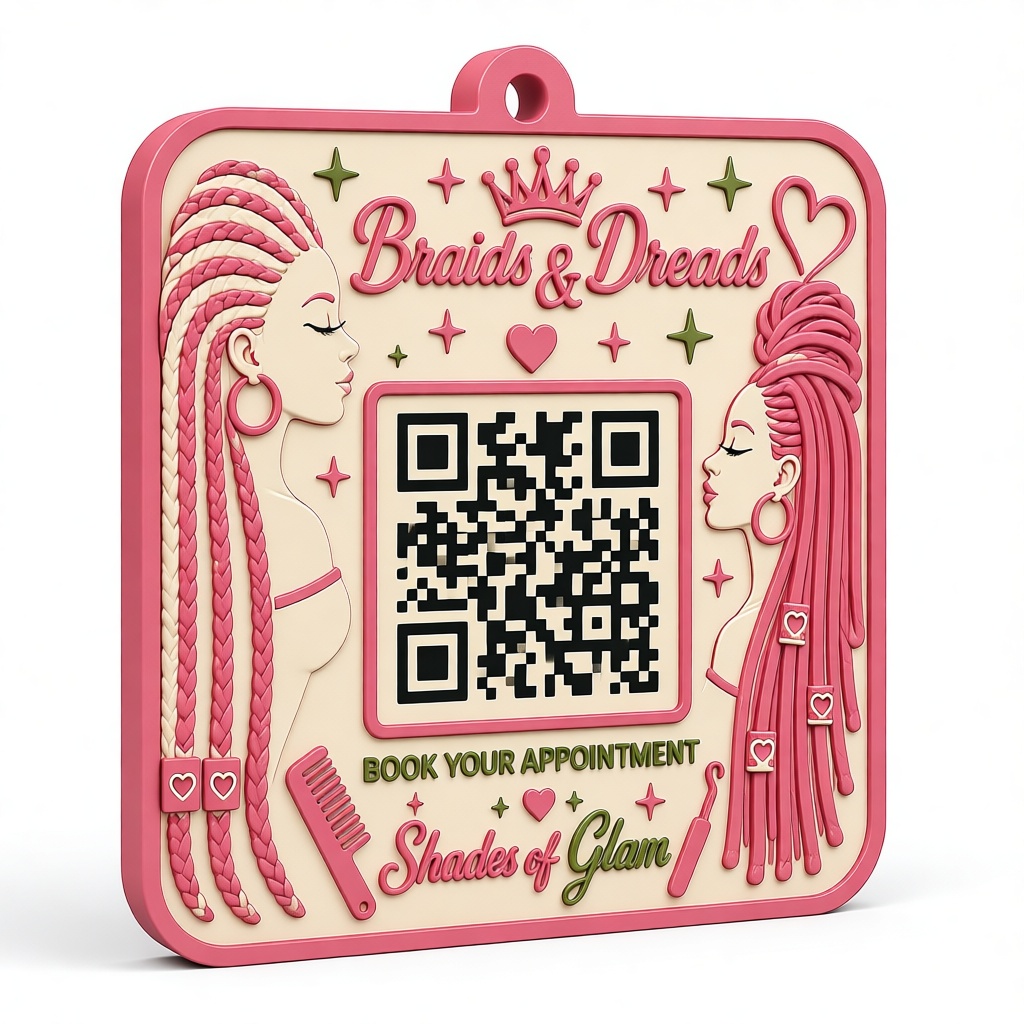 Braids & Dreads Keychain free 3D printable STL