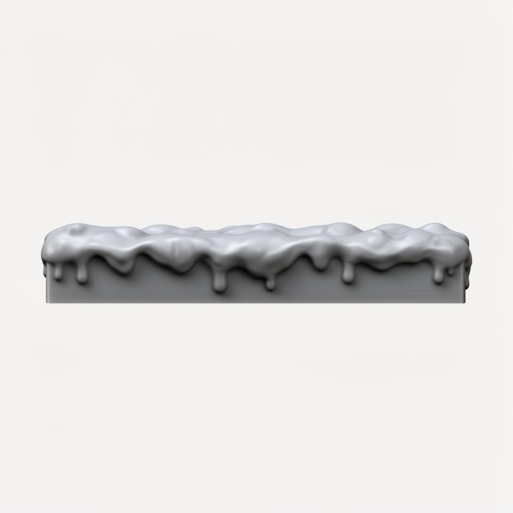 Melting Snow Edge Sculpture free 3D printable STL