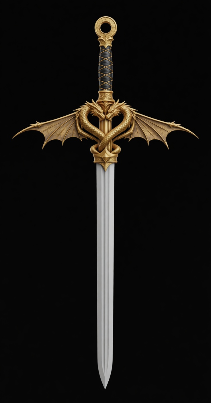 Dragon Hilt Sword free 3D printable STL
