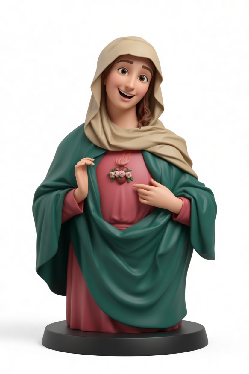 Virgin Mary Bust free 3D printable STL