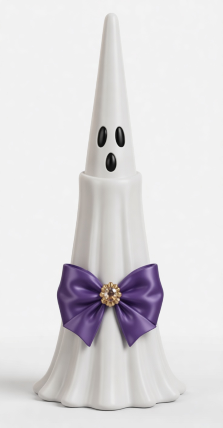 Ghost Figurine with Bow free 3D printable STL