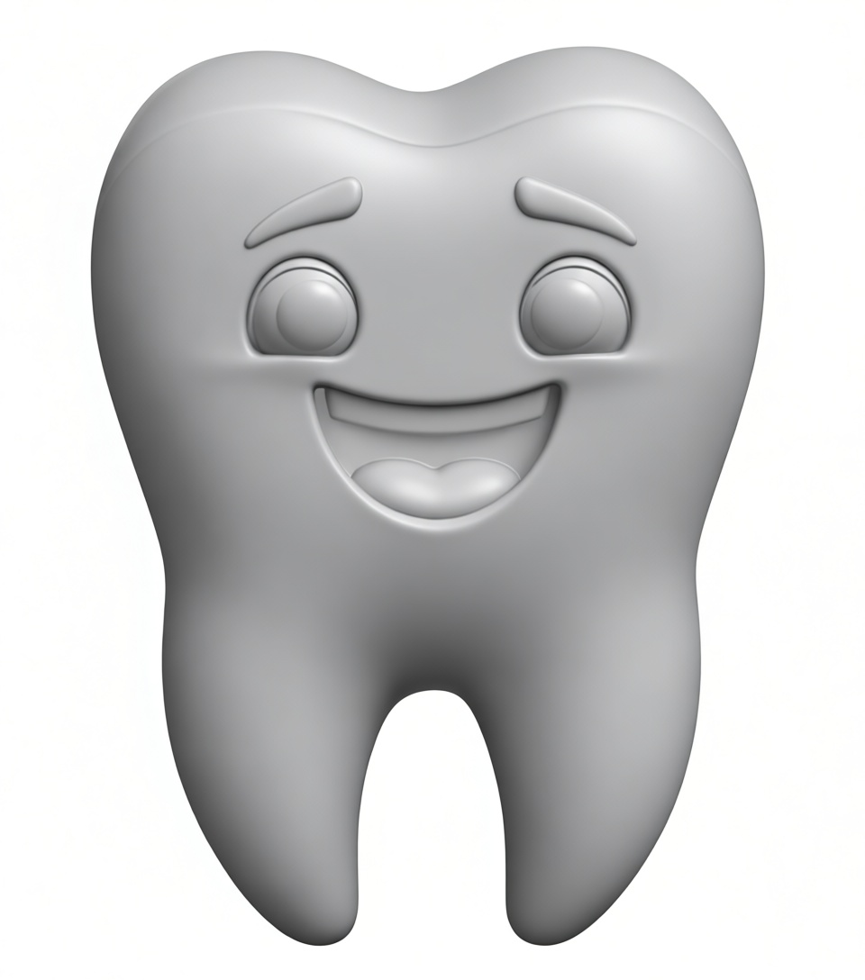 Smiling Tooth Figurine free 3D printable STL