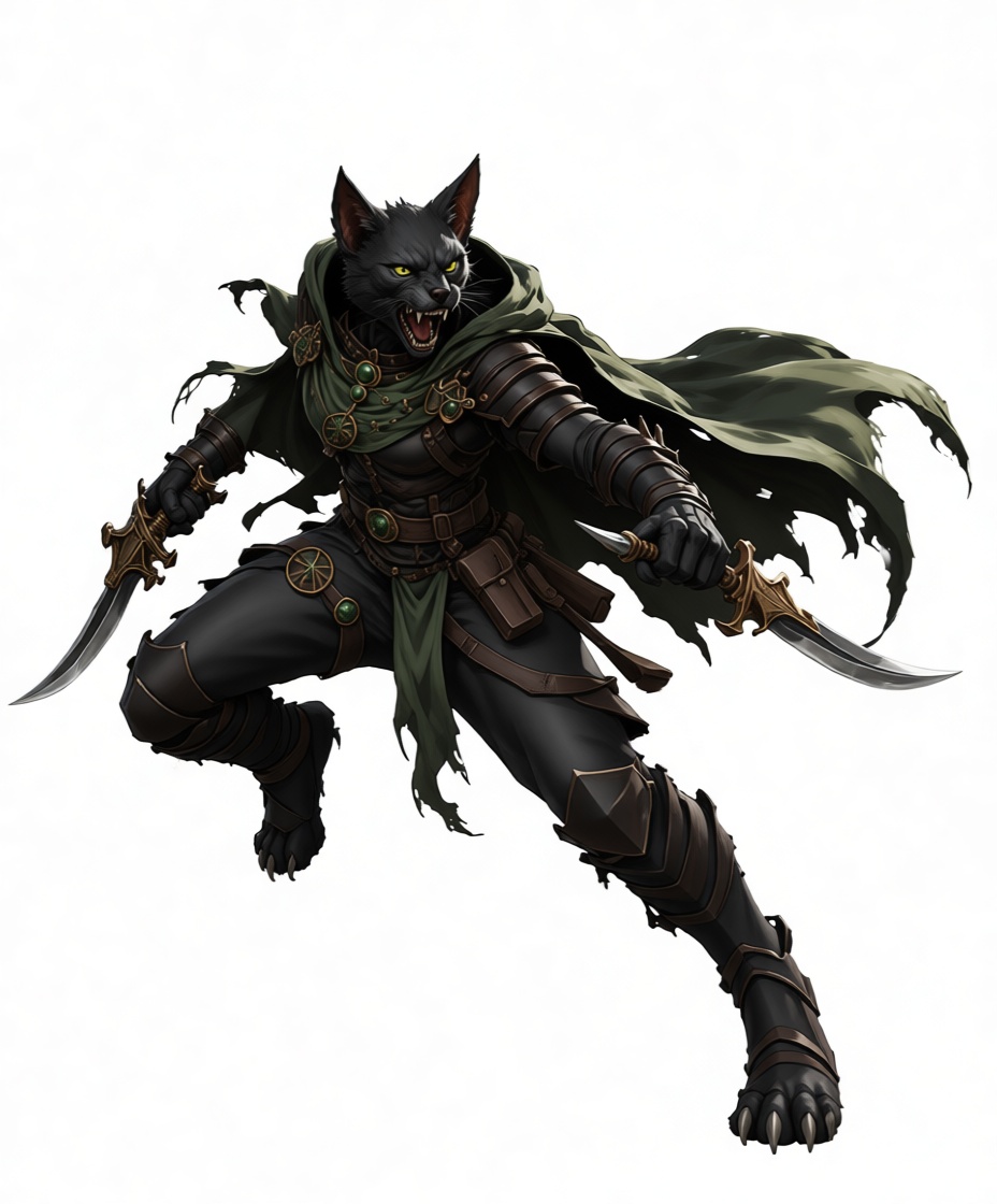 Anthropomorphic Black Panther Rogue free 3D printable STL