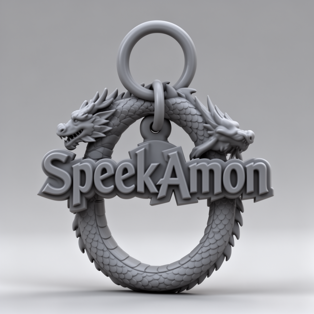 SpeekAmon Dragon Keychain - Free 3D Printable STL File