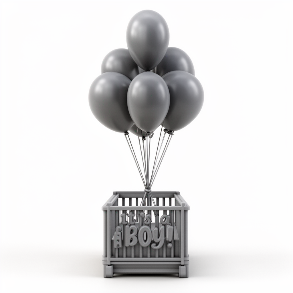 It's A Boy Balloon Bouquet free 3D printable STL