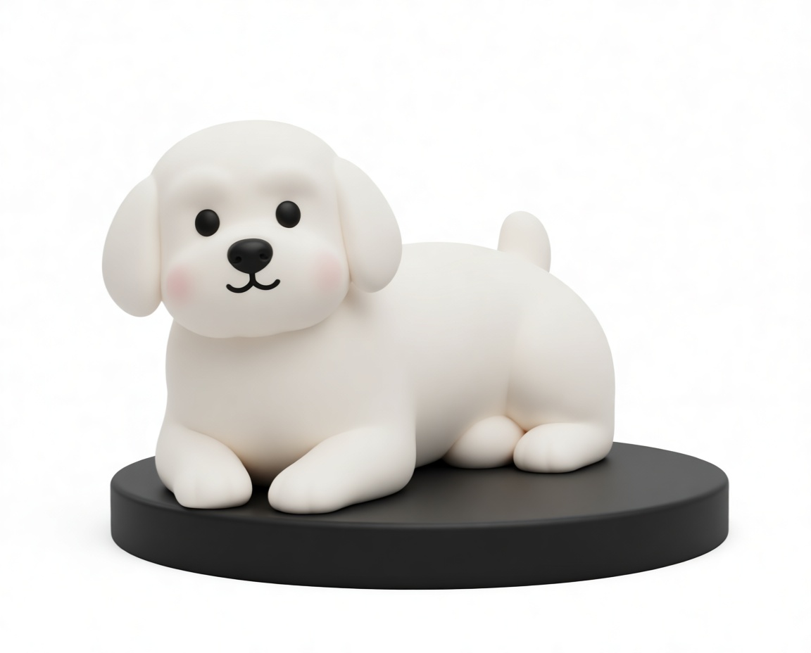 Bichon Frise Figurine - Free 3D Printable STL File