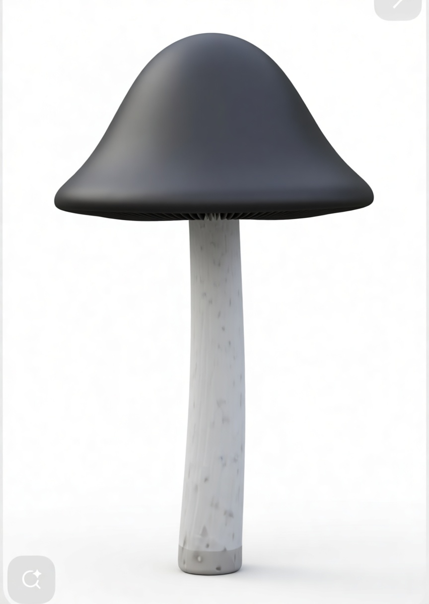 Black Inkcap Mushroom Model free 3D printable STL