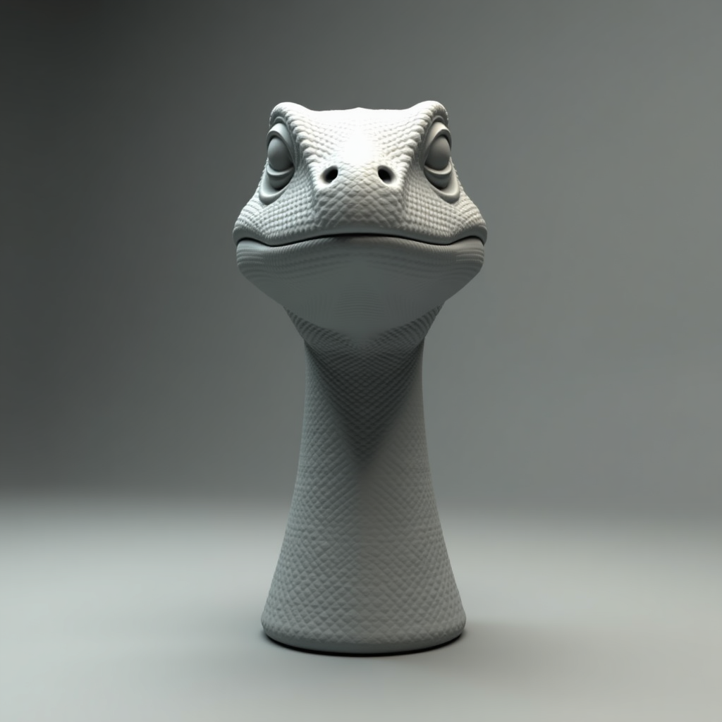 Lizard Head Keychain free 3D printable STL