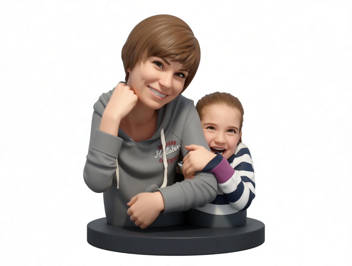 Mother and Daughter Bust free 3D printable STL