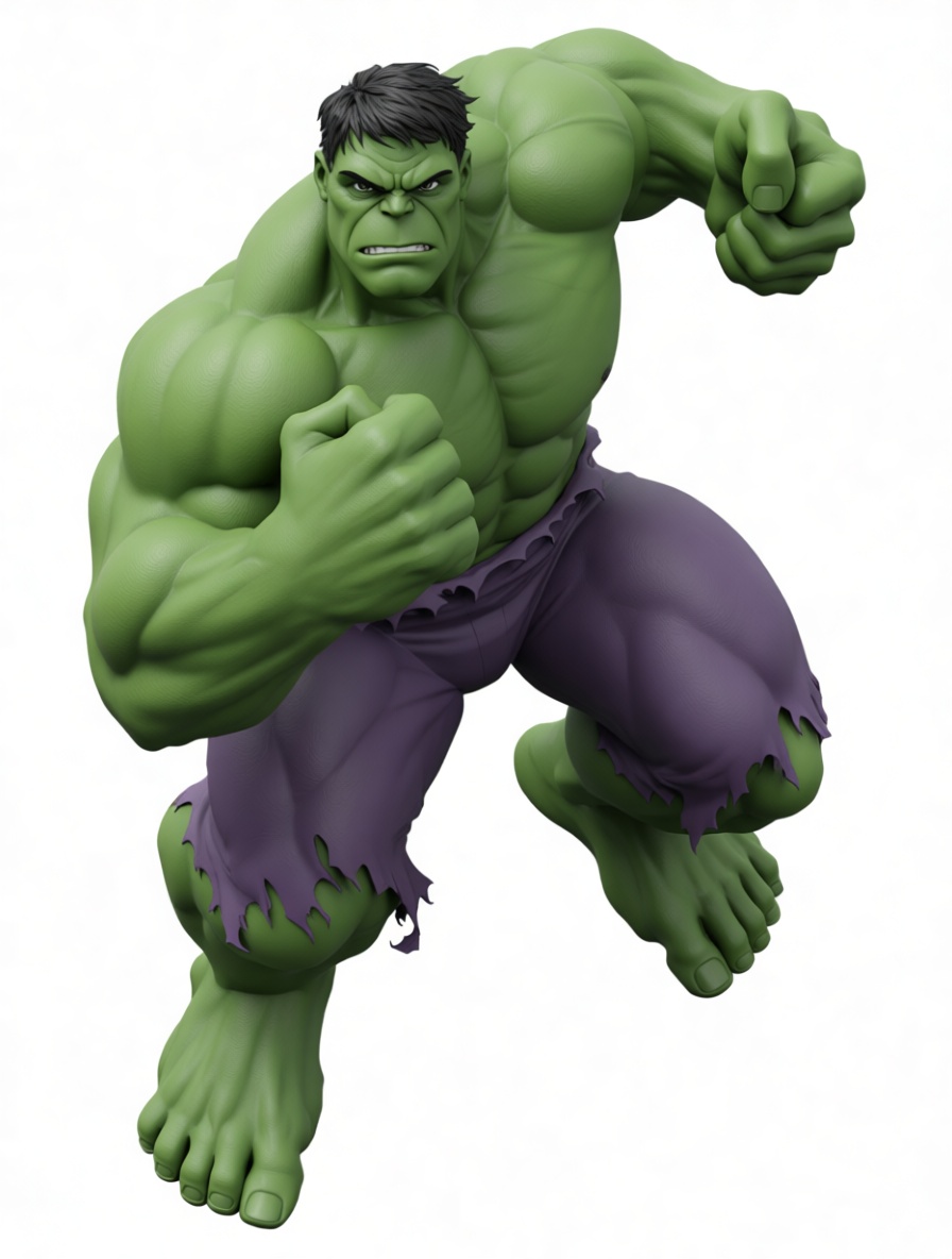 Hulk Action Figurine free 3D printable STL