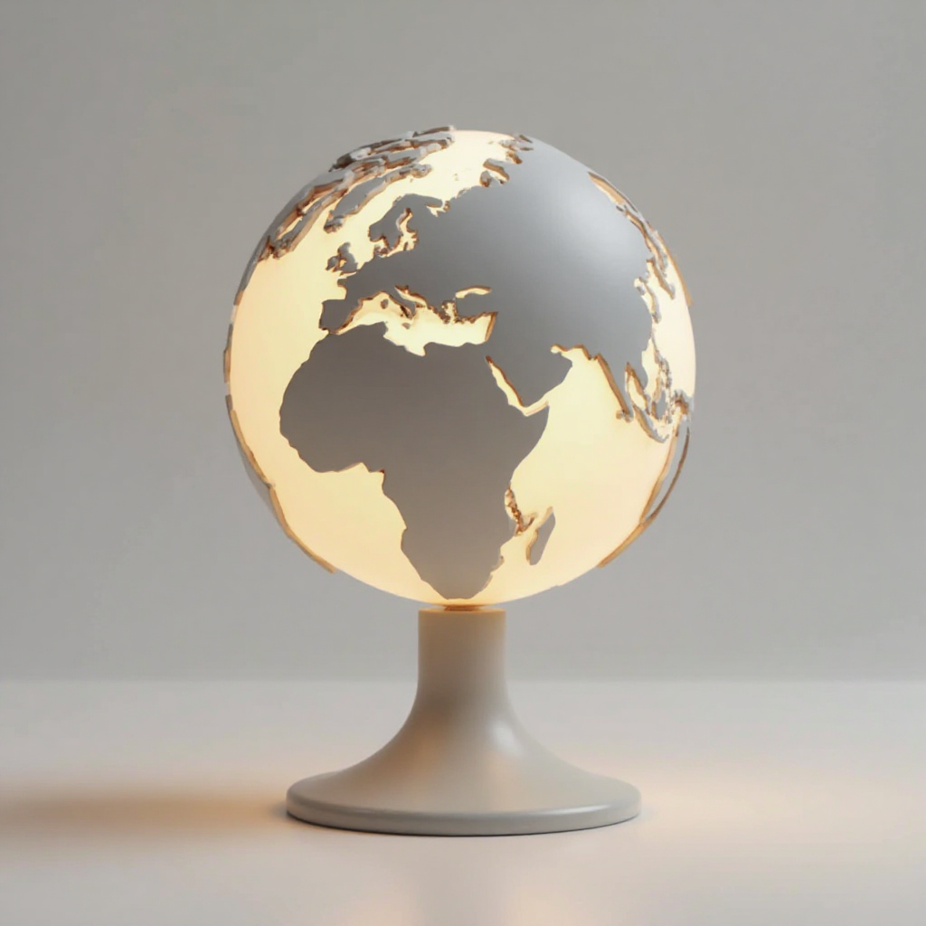 Modern Globe Lamp free 3D printable STL
