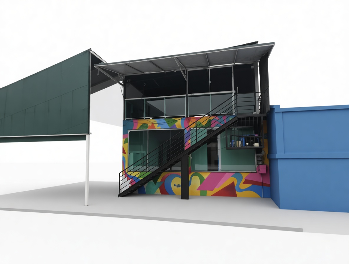 Modern Colorful Building Model free 3D printable STL