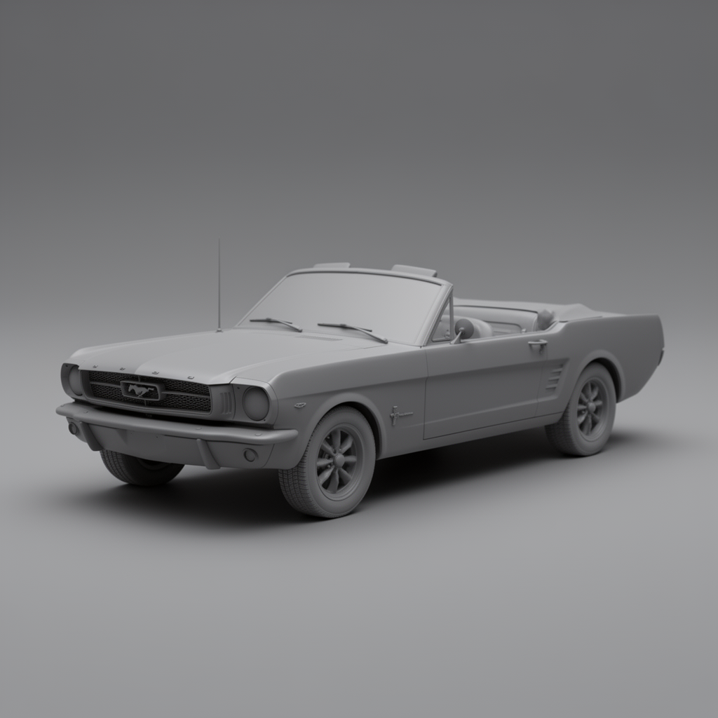 1965 Mustang Convertible Model free 3D printable STL