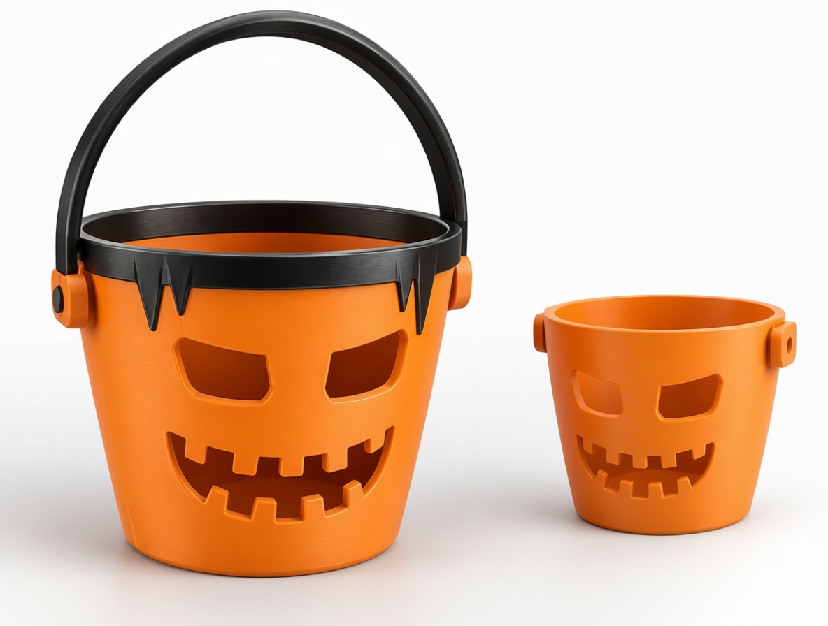 Halloween Jack-o'-Lantern Bucket free 3D printable STL