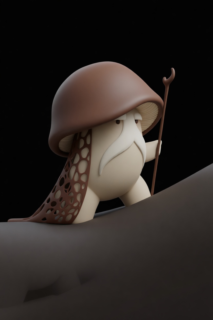 Mushroom Wizard Figurine free 3D printable STL