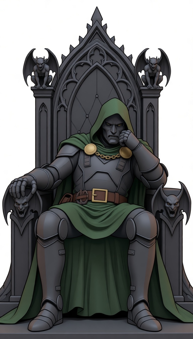 Doctor Doom Throne Figurine free 3D printable STL