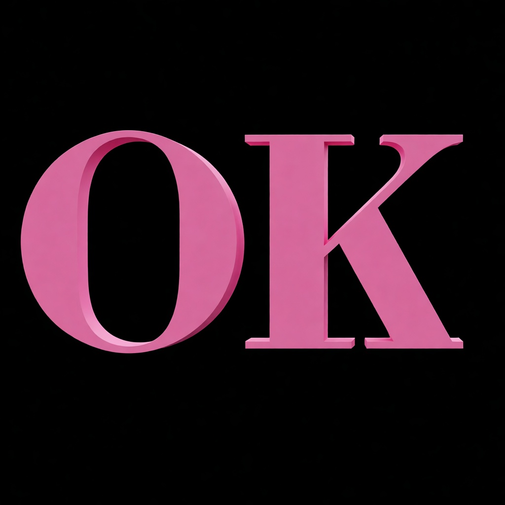 OK Letters Sculpture free 3D printable STL