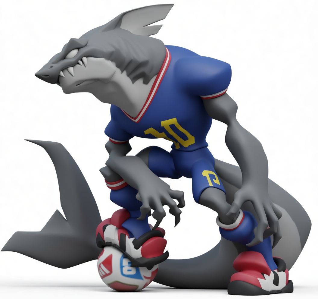 Anthropomorphic Shark Figurine free 3D printable STL