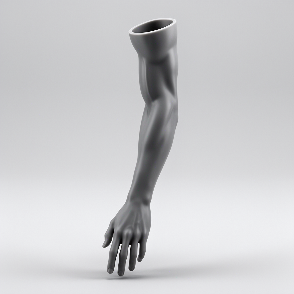 Slender Male Arm Model free 3D printable STL