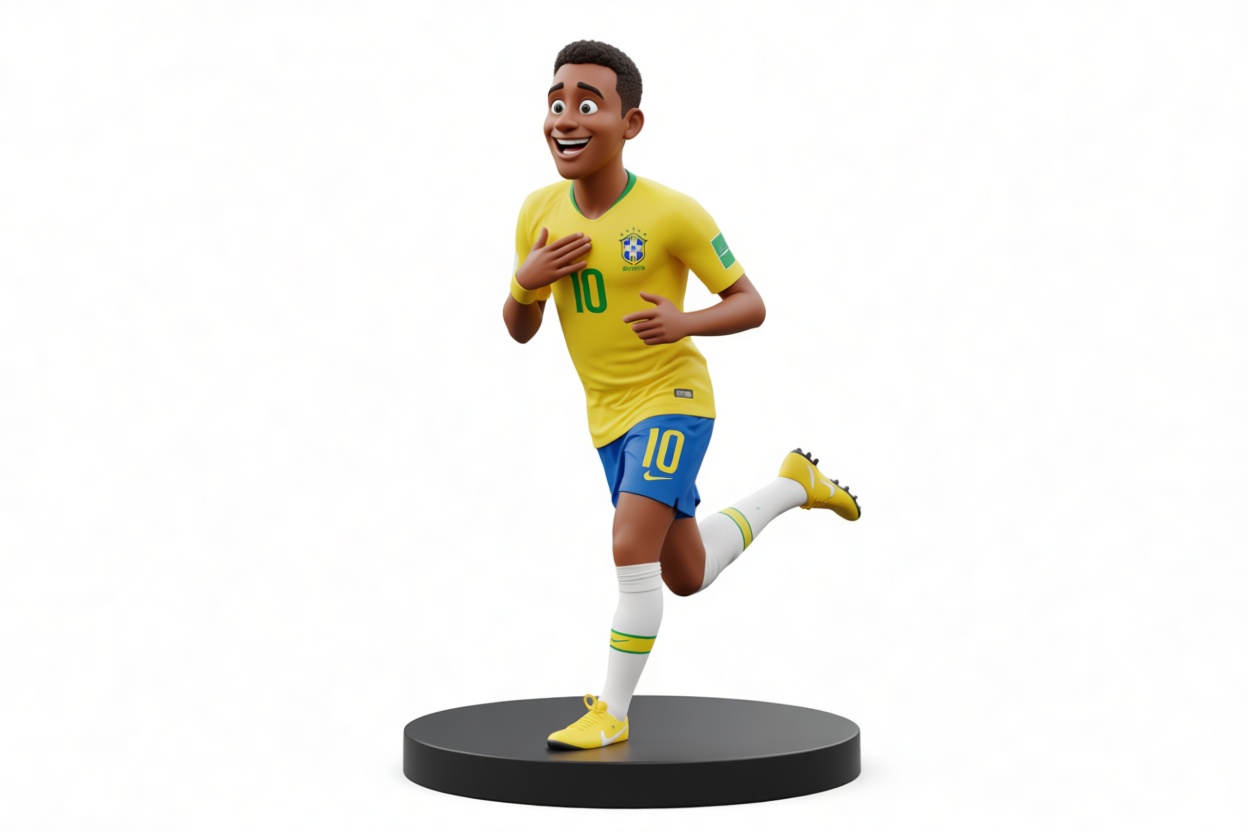 Brazil Soccer Player Figurine free 3D printable STL