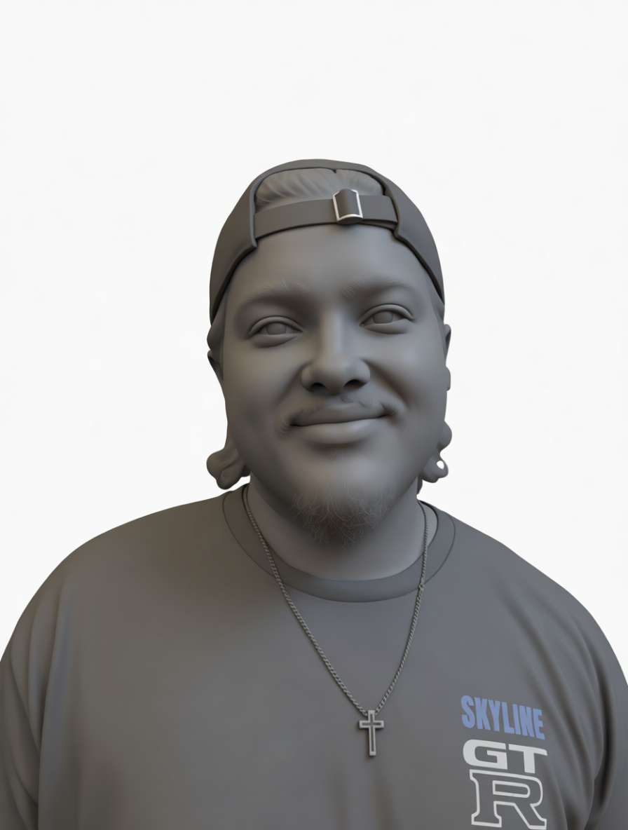 Man in Baseball Cap Bust free 3D printable STL