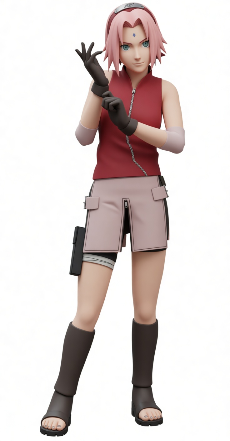 Sakura Haruno Figurine free 3D printable STL