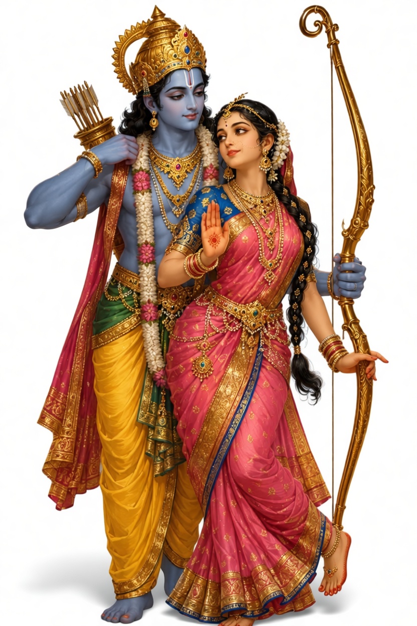 Rama and Sita Figurine free 3D printable STL