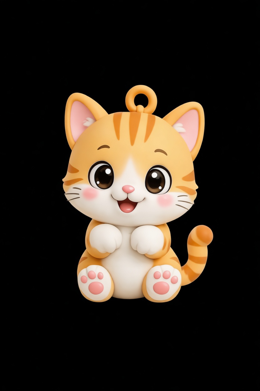 Orange Tabby Cat Figurine free 3D printable STL