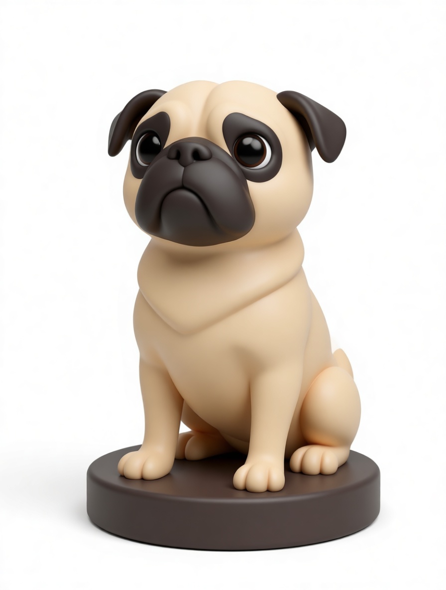 Pug Dog Figurine free 3D printable STL