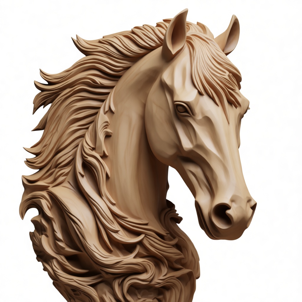 Horse Head Sculpture free 3D printable STL