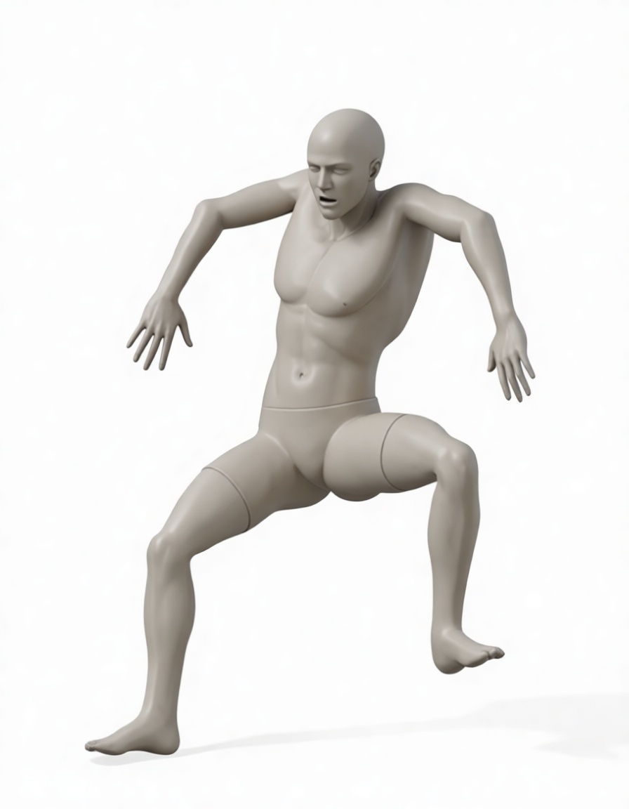 Dynamic Male Pose Figurine free 3D printable STL