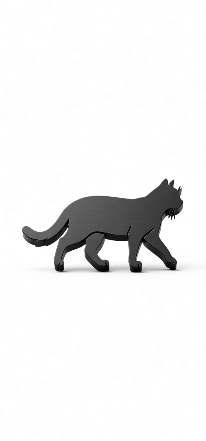 Walking Cat Silhouette free 3D printable STL
