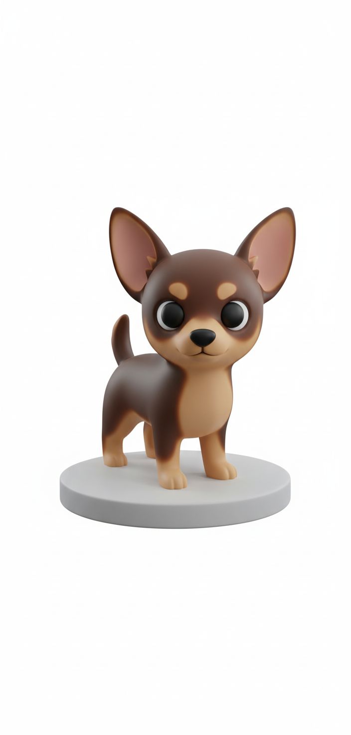 Cute Chihuahua Model free 3D printable STL