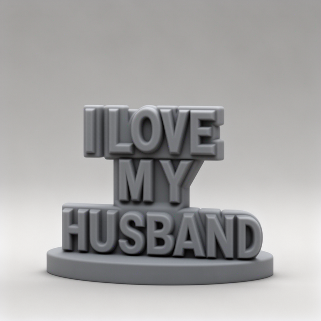 I Love My Husband Sign free 3D printable STL