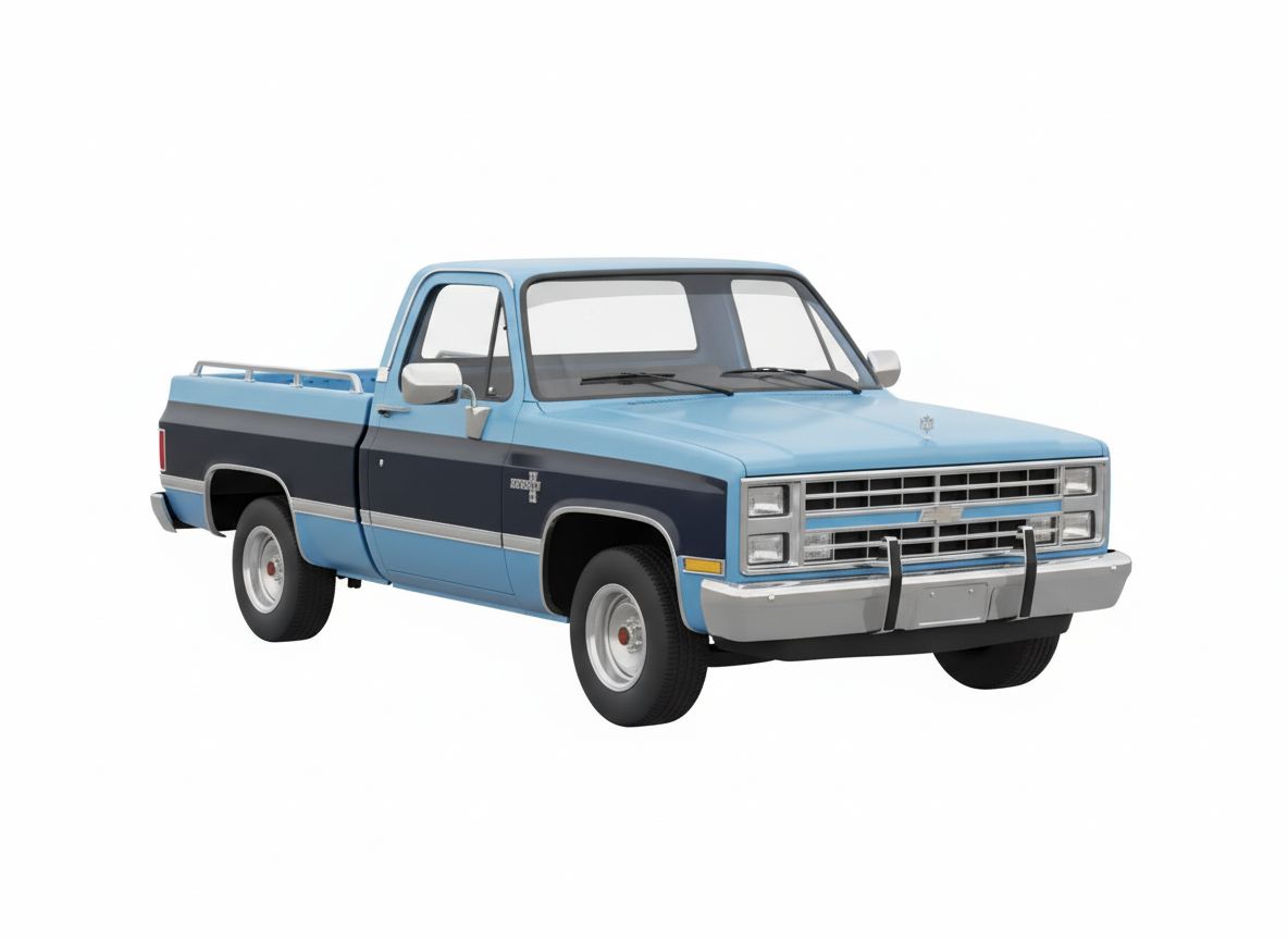 Chevrolet Silverado 1987 Model free 3D printable STL