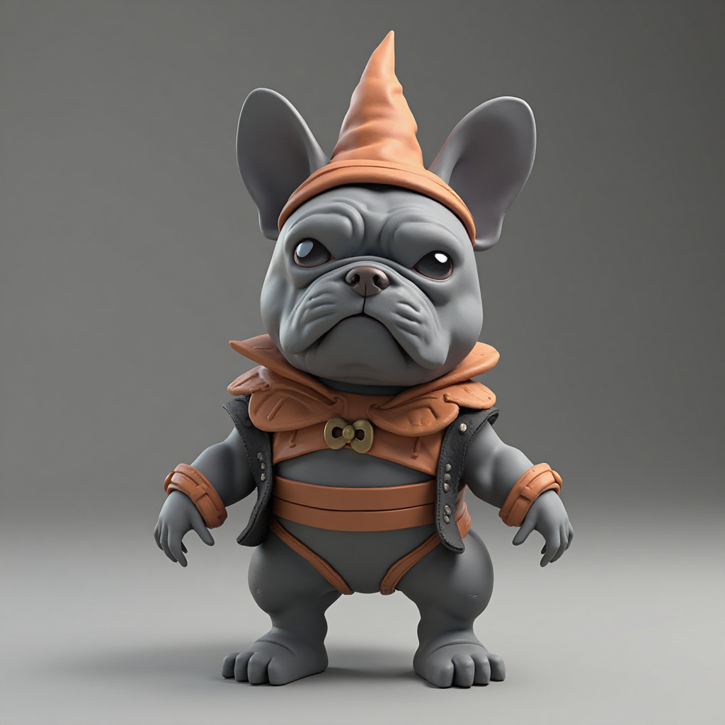 French Bulldog Halloween Figurine free 3D printable STL