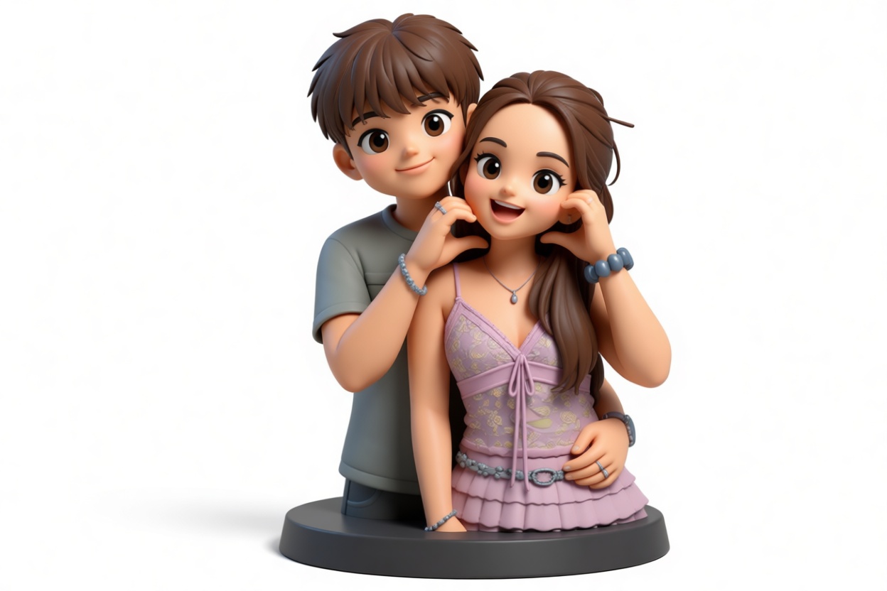 Couple Love Heart Figurine free 3D printable STL