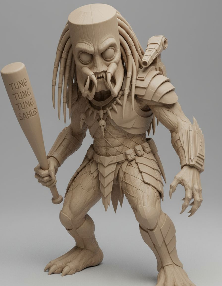 Predator Warrior Figurine free 3D printable STL