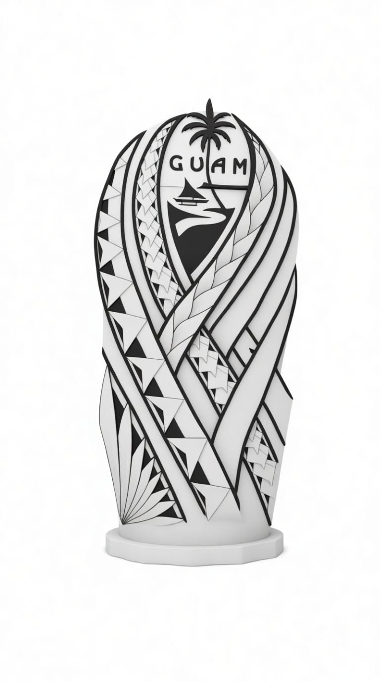 Guam Seal Sculpture free 3D printable STL