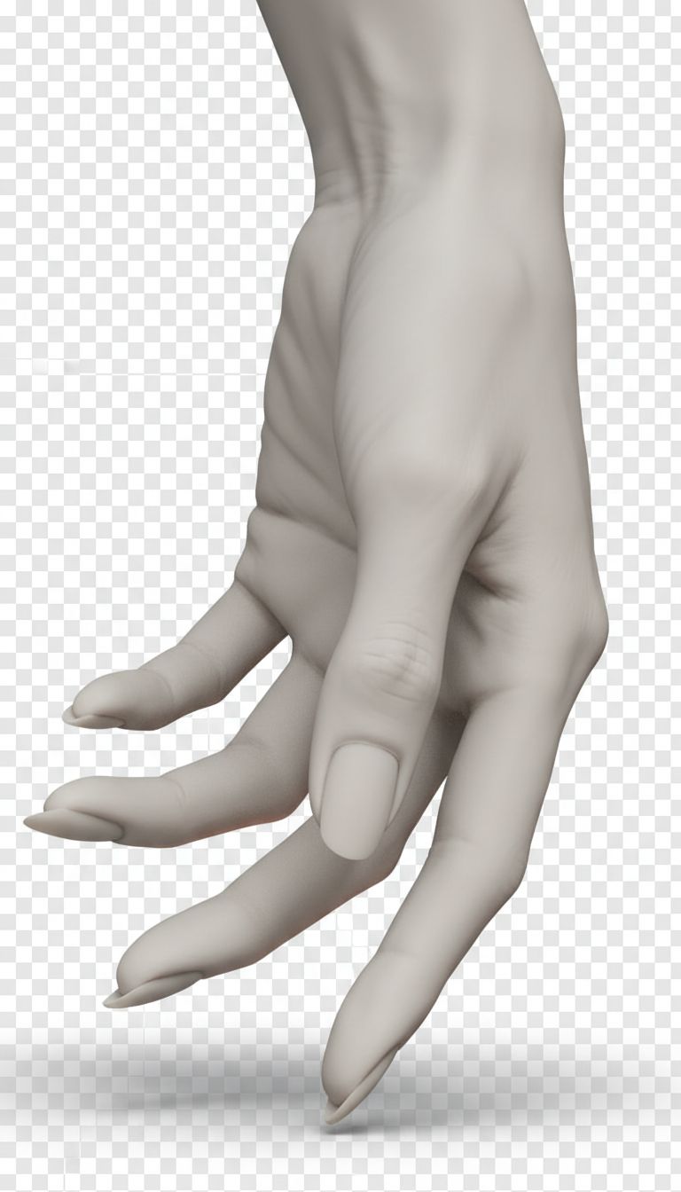 Realistic Human Hand Pose free 3D printable STL