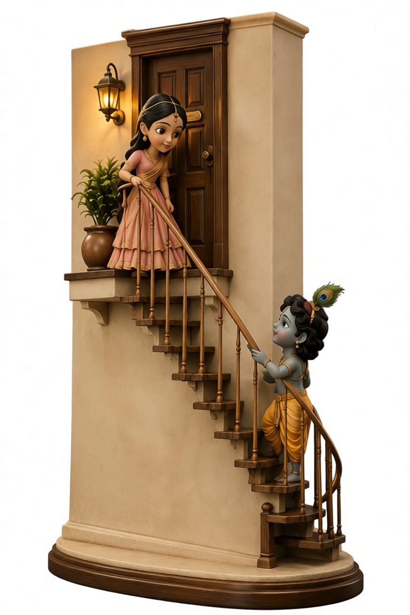 Krishna and Radha Figurine free 3D printable STL